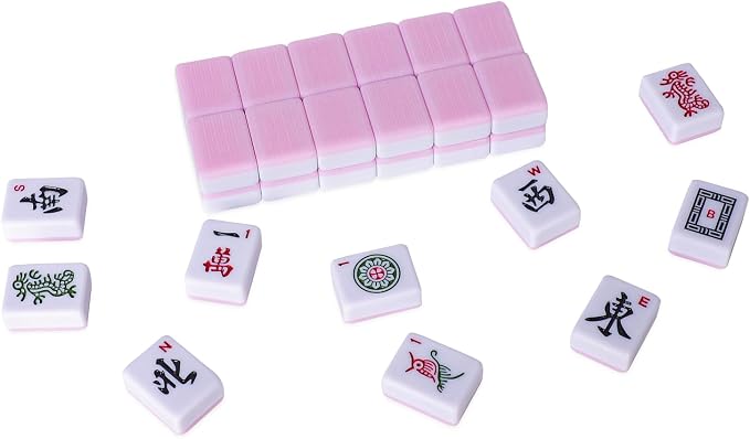 American Mahjong Tile Set with 166 Pink Back Tiles, Mahjong Game Set - Image 4