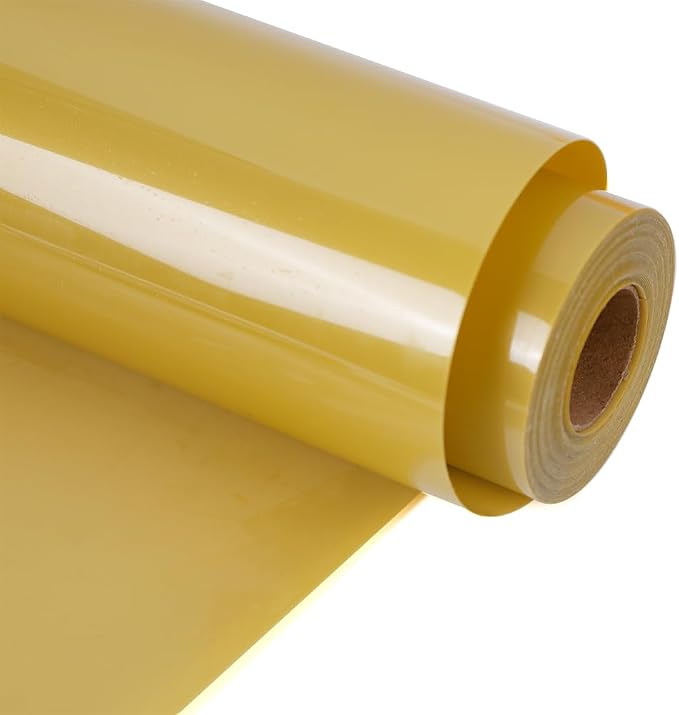 RENLITONG Matte Golden Iron on Vinyl Roll -12Inch x 13ft HTV Heat Transfer Vinyl by RENLITONG