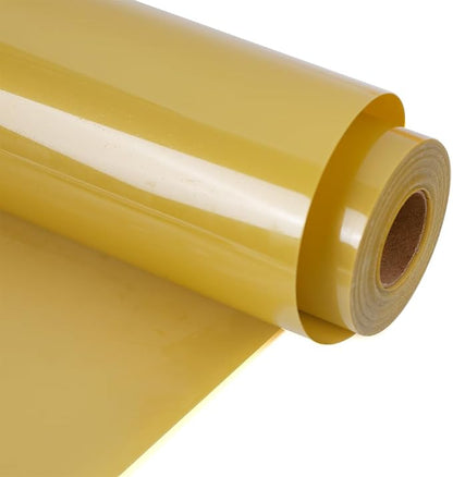 RENLITONG Matte Golden Iron on Vinyl Roll -12Inch x 13ft HTV Heat Transfer Vinyl by RENLITONG