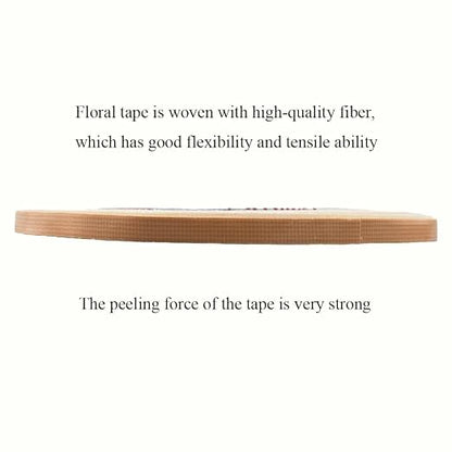 HAHIYO Light Brown 0.25Inch Wide Floral Tape, Waterproof Florist Tape Flower - Image 2