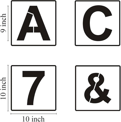 Alphabet Letter and Number Stencils 10 Inch - Image 4