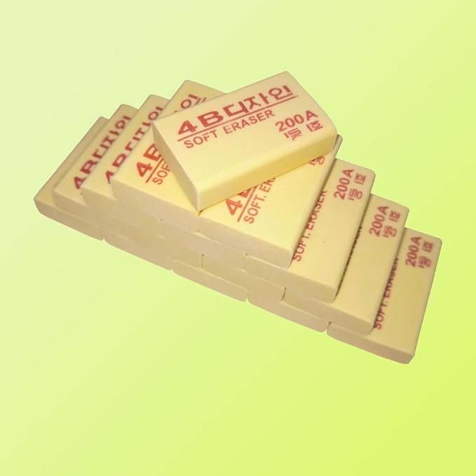 4B Erasers 15 Pack Pencil Erasers Yellow Erasers - Image 7