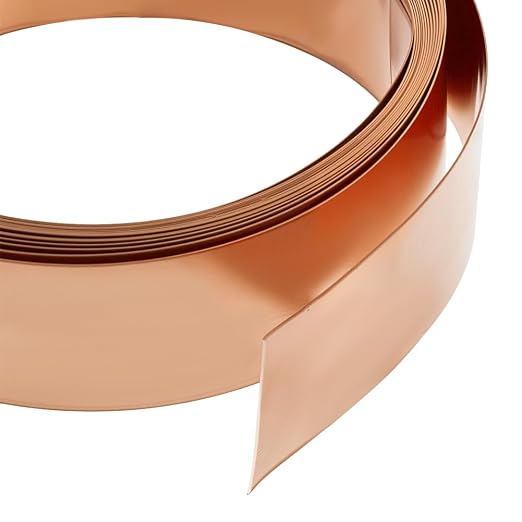 BENECREAT 9.84 Feet 32Gauge Flat Pure Copper Wire, 18mm Wide Flat Bezel Wire by BENECREAT