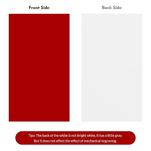 Laser Engraving Blank Red ABS Double Color Plastic Sheet, 11.8x6.49x0.05 inch - Image 7