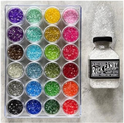 Tim Holtz Rock Candy Glitter, Bundle of 2 Jars, 4.7 Ounces Each, 3 Carnora - Image 3