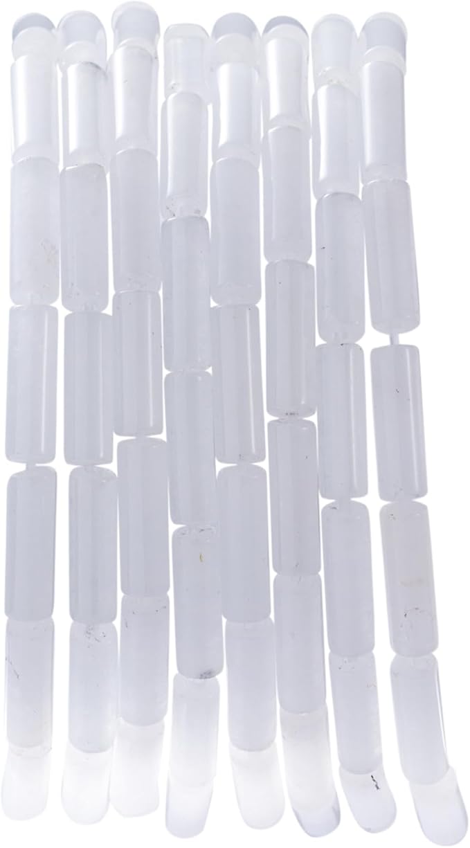Natural White Agate Cylinder Tube Beads 4x13mm 38cm/str Loose Semi Gemstone by nusgnirps