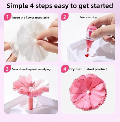 Science Craft Kit: Color Mixing & Dyeing Paper Flower Bouquet - Image 2