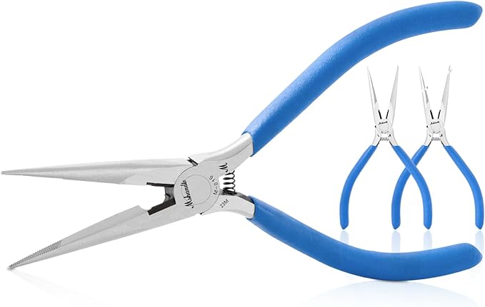 Needle Nose Pliers Set, 3 Pack 6.5"Long Nose Pliers by mshandto