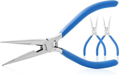 Needle Nose Pliers Set, 3 Pack 6.5"Long Nose Pliers by mshandto