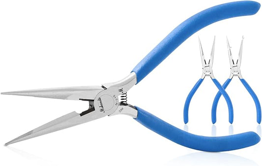 Needle Nose Pliers Set, 3 Pack 6.5"Long Nose Pliers by mshandto