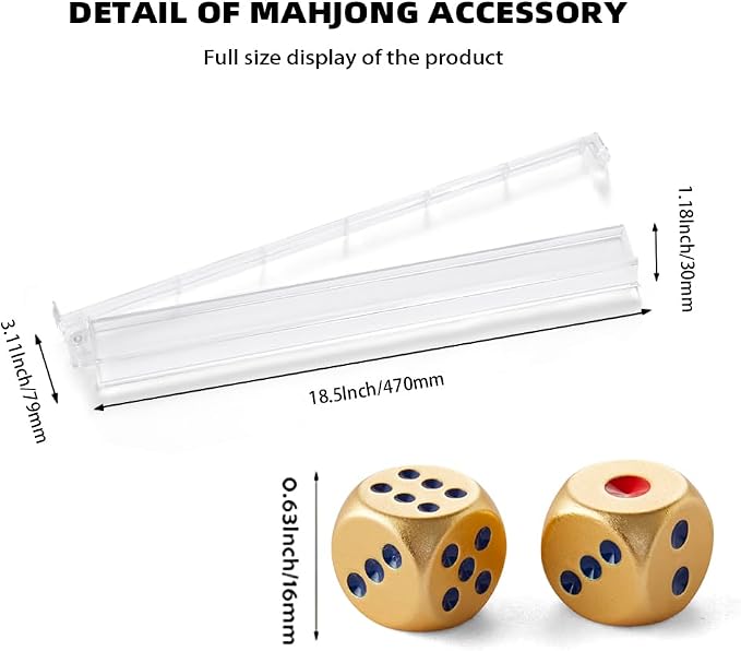 Mahjong Racks with Pushers, Enhanced Mah Jongg Tile Holders Set of 4 with 3 - Image 2