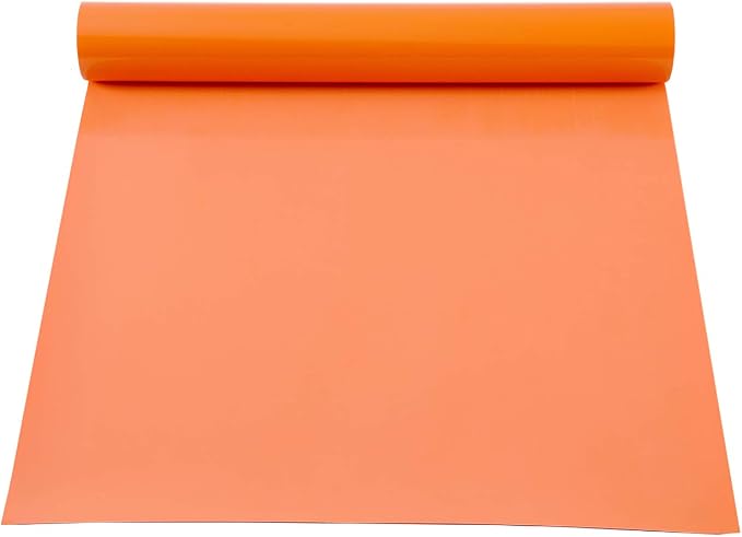 guangyintong Heat Transfer Vinyl Orange HTV Rolls, Matte Surface Orange HTV - Image 5