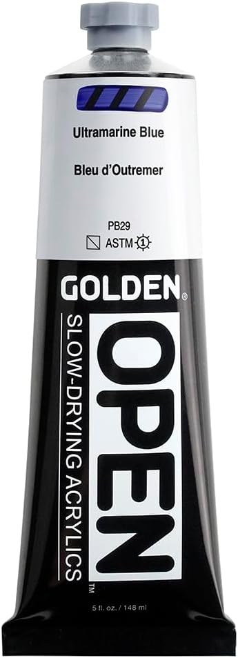 OPEN Slow-Drying Acrylics by GOLDEN, Ultramarine Blue, 5 fl oz. tube, by GoldenArtistColors