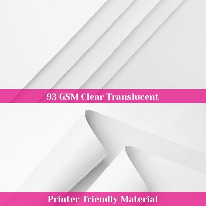 Vellum Paper, Cridoz 50 Sheets Vellum Transparent Paper 8.5 x 11 Inches - Image 4
