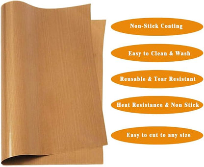 3 Pack PTFE Teflon Sheet 12 x 16" and 3 Rolls 10mm X 33m Heat Resistant - Image 6