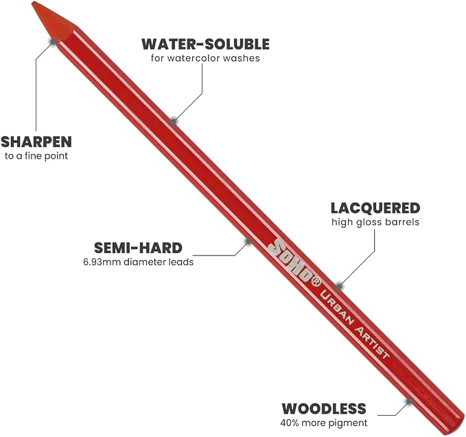 Soho Urban Artist Woodless Pastel Pencils - Image 3