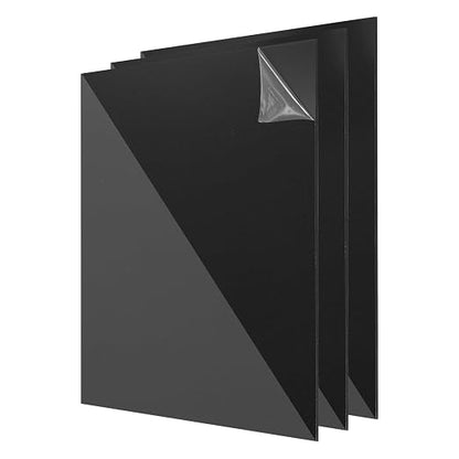 uxcell 3Pcs Acrylic Sheets 8x8 Inch Acrylic Panel 1/8 Inch-3mm Plastic Board by uxcell