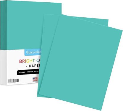 8.5 x 11" Sea Blue Color Paper Smooth, by SSuperfinePrinting