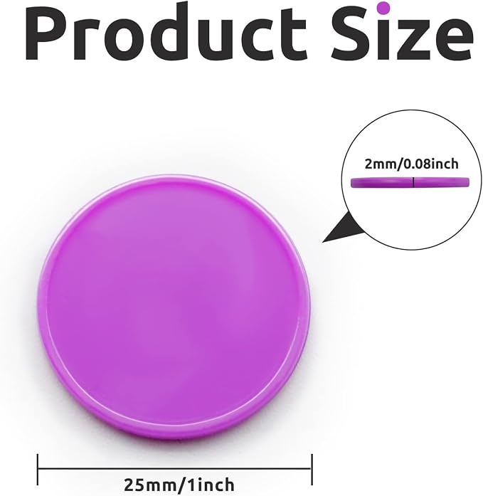 Set of 100 Opaque Plastic Learning Counters Mini Poker Chips Game Tokens - Image 3