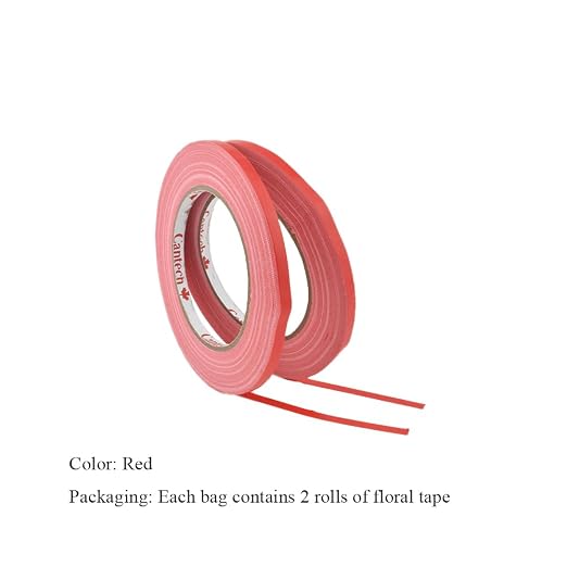 HAHIYO Red 0.25Inch Wide Floral Tape, Waterproof Florist Tape Flower Wrap - Image 7