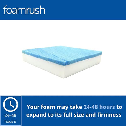 FoamRush 10" x 24" x 24" Cool Gel Memory Foam Bench Cushion Replacement Medium - Image 2