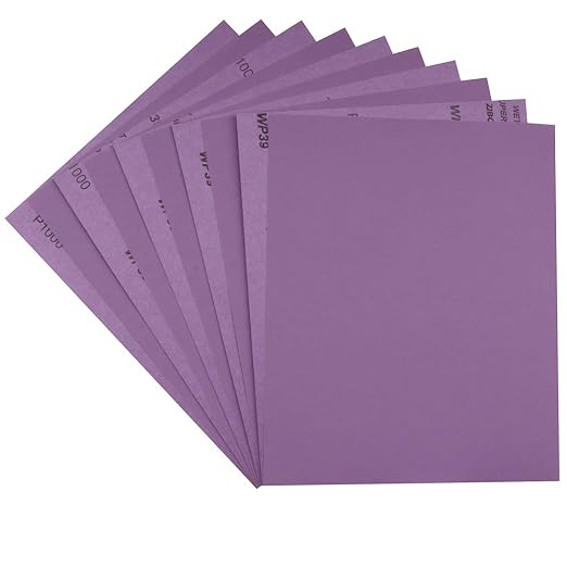 Sandpaper 1000 Grit, Wet Dry Sanding Sheets, High Performance White Fused by MAXMAN