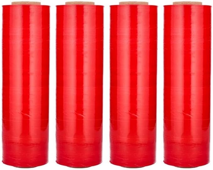 PSBM Red Stretch Wrap, 15 Inch x 1476 Feet, 8 Pack, Tinted Pre-Stretched Shrink - Image 5