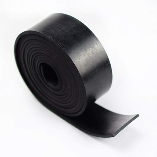 DOBTIM Neoprene Rubber Strips 1/8" Thick X 2" Wide X 110" Long, Solid Rubber by DOBTIM