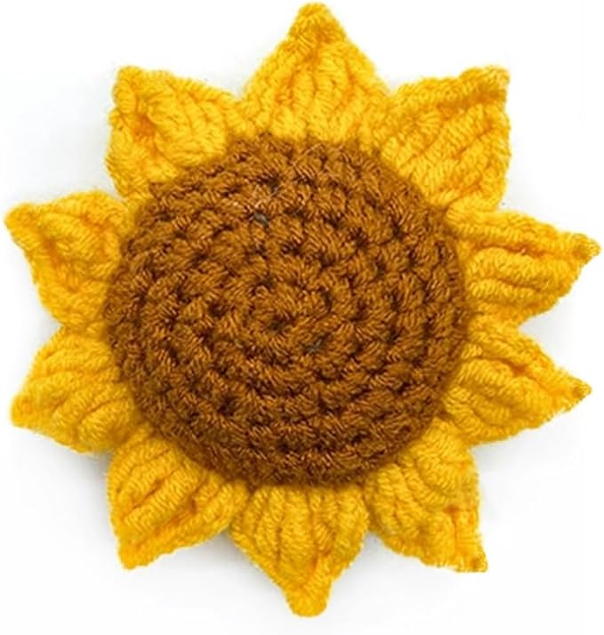 Sunflower Pin Cushion, Handmade Knitted Pincushions, Cute Pin Cushions Needle by Wanshui