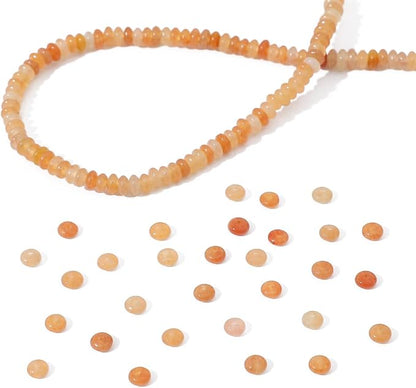 Natural Red Aventurine Disk Stone Beads 4x2mm 160pcs Rondelle Loose Semi - Image 6