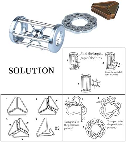 Brain Teaser Puzzle for Adults Puzzles Metal Hole Lock Adult Educational Toy - Image 2