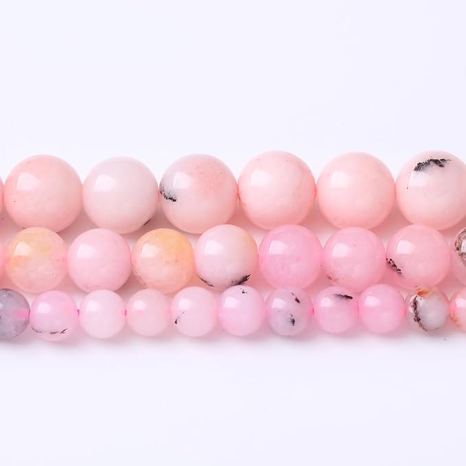35PCS 10MM Natural Pink Opal Stone Stone Beads - Image 2