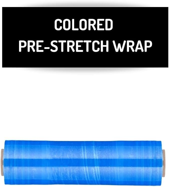 PSBM Blue Stretch Wrap, 15 Inch x 1476 Feet, 8 Pack, Tinted Pre-Stretched - Image 2