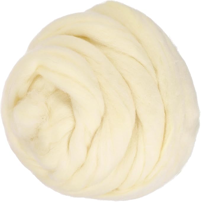 PATIKIL Wool Roving Yarn, 150G/5.3OZ Soft Felting Wool Pure Chunky Roving Yarn by PATIKIL