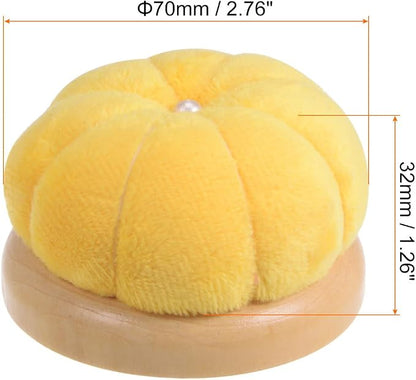 HARFINGTON Wooden Base Needle Pincushions Japanese Style Pin Cushions Round Pin - Image 2