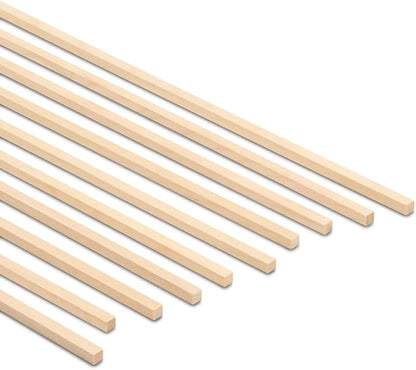 Wood Square Dowel Rods 3/16-inch x 36 Pack of 250 Wooden Craft Sticks by Woodpeckers