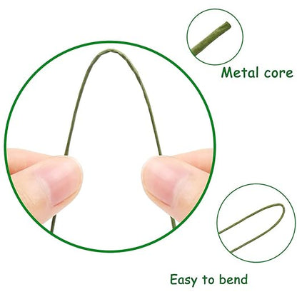 CCINEE 22 Gauge Dark Green Floral Wire Stem - Image 3