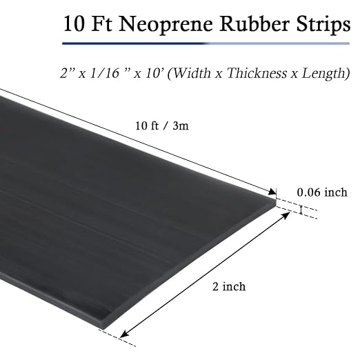 Neoprene Rubber Strips Self Adhesive Solid Rubber Sheets, Rolls & Strips - Image 6