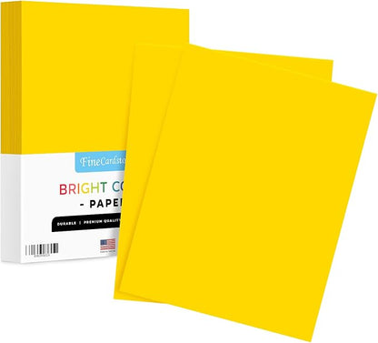 8.5 x 11" Sun Yellow Color Paper Smooth, by SSuperfinePrinting
