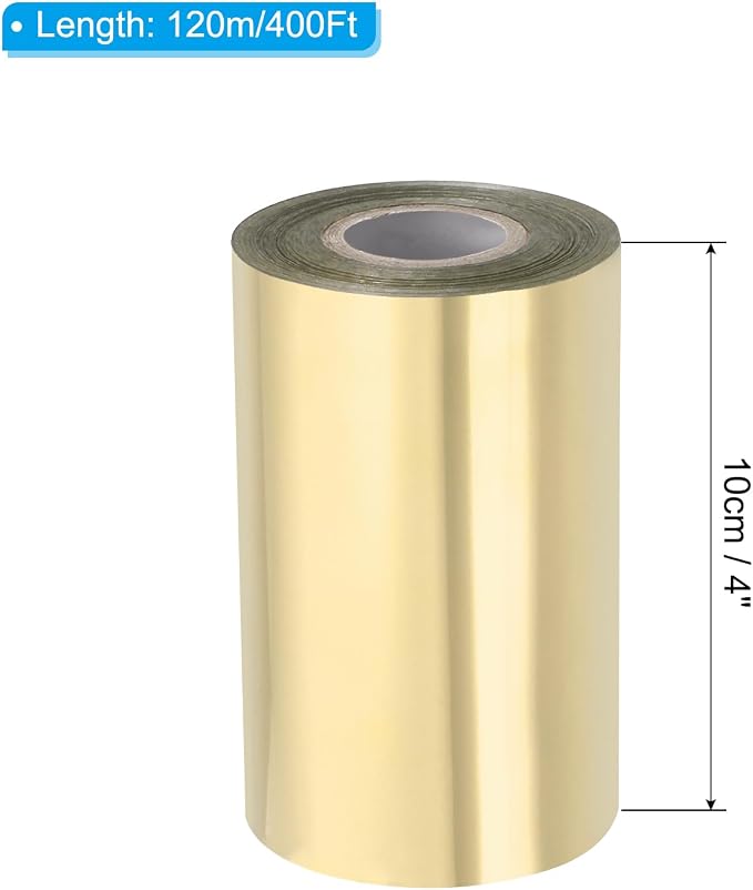 PATIKIL 4"x400Ft Hot Stamping Foil Paper, Heat Transfer Hot Stamping Paper Foil - Image 2