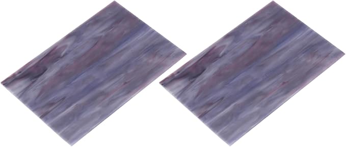 MECCANIXITY 2 Pcs Stained Glass Sheet Mosaic Tile 7.9 Inch x 5.9 Inch Dark by MECCANIXITY