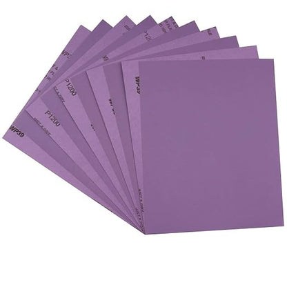Sandpaper 1200 Grit, Wet Dry Sanding Sheets, High Performance White Fused by MAXMAN