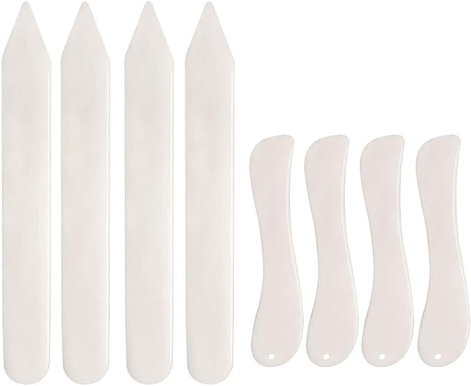 8 PCS Bone Folder Tool, Plastic Bone Folder Paper Creaser Set Scoring Tool by Jupean