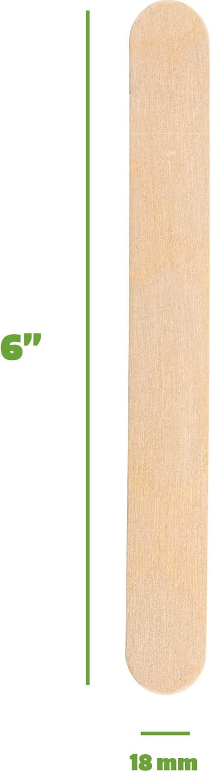 Comfy Package Jumbo 6 Inch Wooden Multi-Purpose Popsicle Sticks, Craft Sticks - Image 2