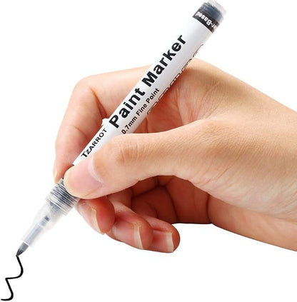 TZARROT White Paint Pen, 8 Pack 0.7mm Acrylic Paint Pens - Image 5