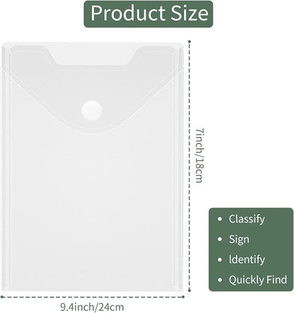 50 Packs Clear Stamp Die Storage Pockets Plastic Seal Bags Storage Case - Image 2