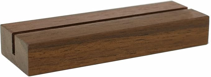 UNIQOOO 20 Pack 4'' Rustic Wood Acrylic Sign Holders | Table Numbers Display by UNIQOOO
