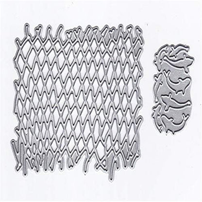 Metal Irregular Fishing Net Cutting Dies, Summer Fish Die Cuts Embossing - Image 4
