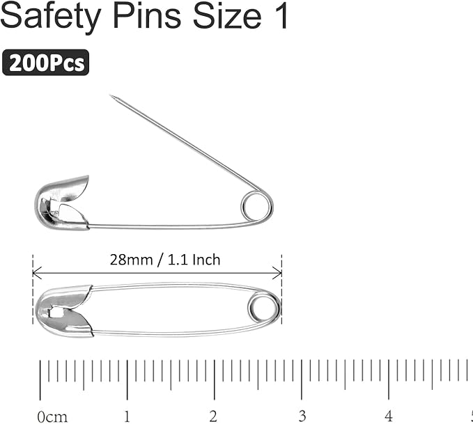 200 PCS 1.1 Inch Heavy Duty Silver Metal Sewing Pins - Image 5