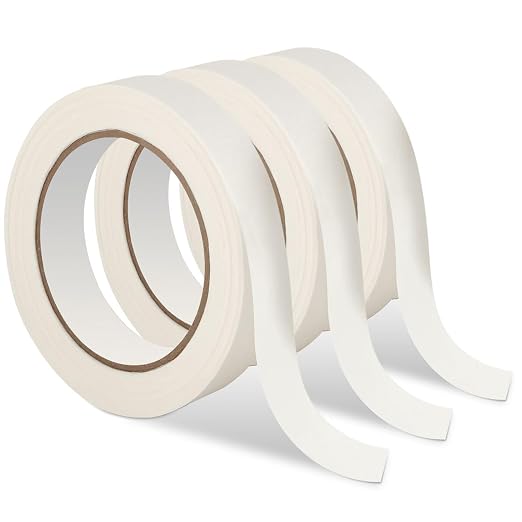 WANBAO Masking Tape Masking Tape Bulk 0.7 inch 55 Yards 3 Rolls - Image 2